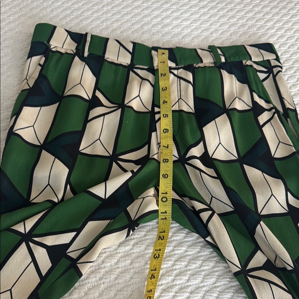 Zara Geometric Green and Cream Women's Pants Co-ord Jumpsuit - Picture 10 of 12